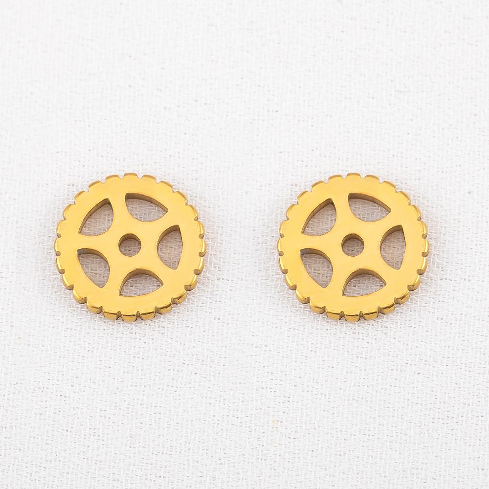 15pcs Stainless Steel Mechanical Steampunk Cogs Gears Clock Hour Hand Pendant Necklaces Bracelets Charm DIY Jewelry Making Decro