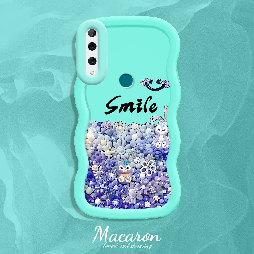 

Окрашенный узор Big Wave Edge Мягкий силиконовый материал Macaron чехол для телефона противоударный защитный резиновый чехол для iPhone Huawei Honor Infinix Tecno Tecno Camon 18 P синий