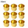10Pcs Aluminum Candle Cups Bowl Candlestick Metal Candle Holder Cup Drip Protectors Empty Case for Candle Making