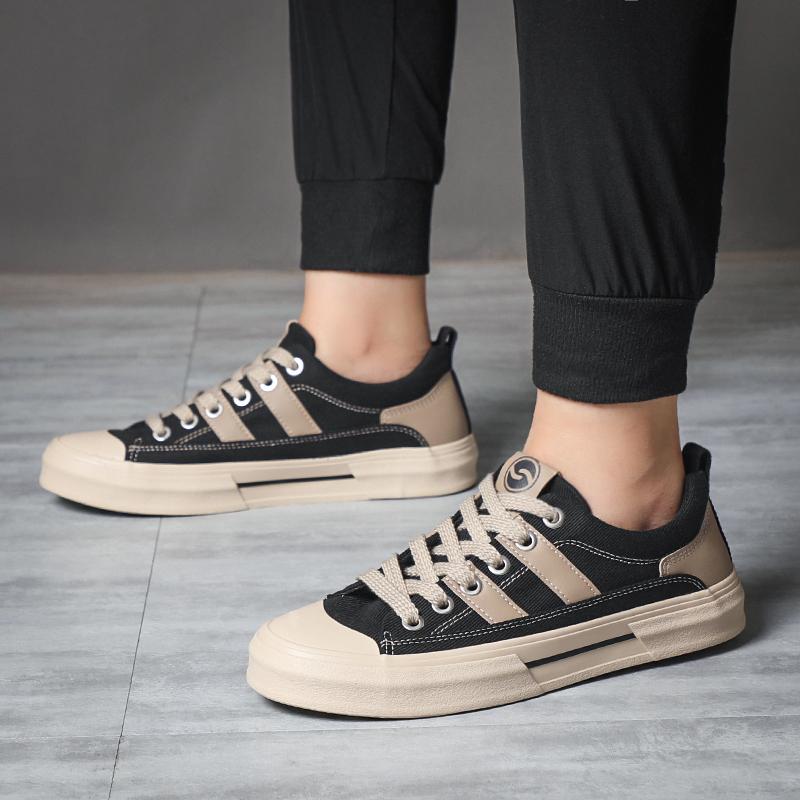 Fashion Men's Fashion Lace Up Sneakers Breathable Flats Comfortable Casual Board Shoes Lightweight Walking Sport Shoes for Men SS25845