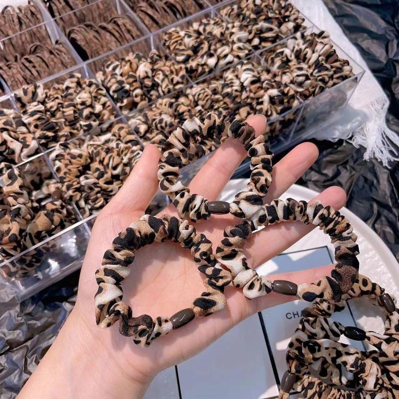 Fashion Leopard Print HairBand High Elastic Small Hair Ties Rope Ponytail Headwear Women Creative Korean Hair Accessories