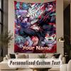 Custom Text Printed Tapestry Dandadan Pattern Large Wall Hanging Indoor Room Decor