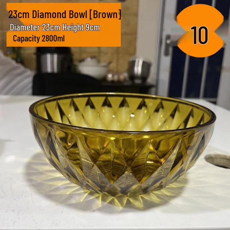 Jingbaodi PC Diamond Salad Bowls