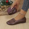 fashion 2024 new Flats women's loafers fall shallow casual pleated shoes trend comfortable walking dress sandals soft