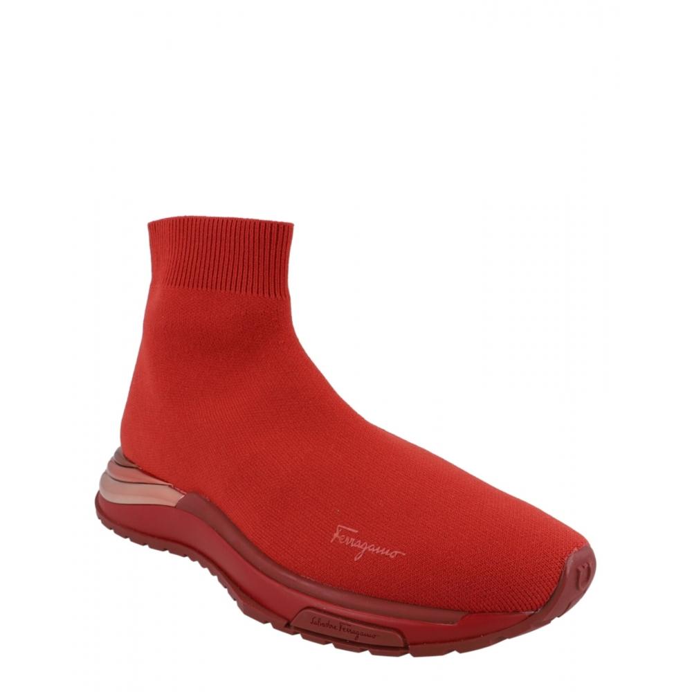 Salvatore Ferragamo Ninette Sock Sneakers Red