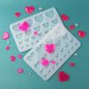 Crystal Epoxy Resin Mold Heart Shaped Earrings Pendants Casting Mold Silicone Mould DIY Crafts Jewelry Making Tools