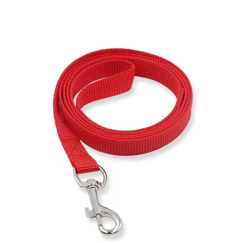 Plain Polyester Imitation Nylon Dog Leash - Solid & Candy Colors for Walking
