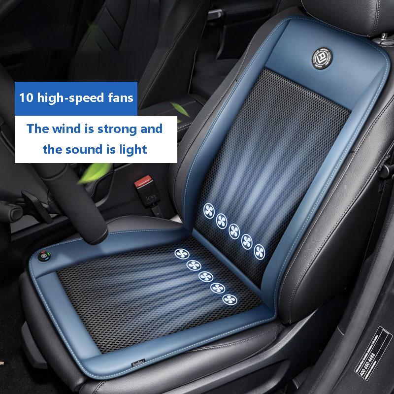 Summer Car Seat Cushion Car Seat Universal Cooling Pad Ventilation Cushion 12V Cooling Breathable Backrest Car Seat Cover Set