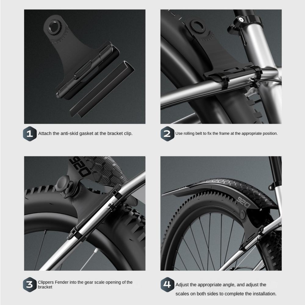 Lightweight Bike Hard Shell Mudguard PVC MTB Bicyele Fender Bike Front Rear Mudguard Bicycle Parts
