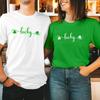TSHIRT (310) Irish Lucky Matching Couple T-Shirts St Patrick's Day Shamrock Tops