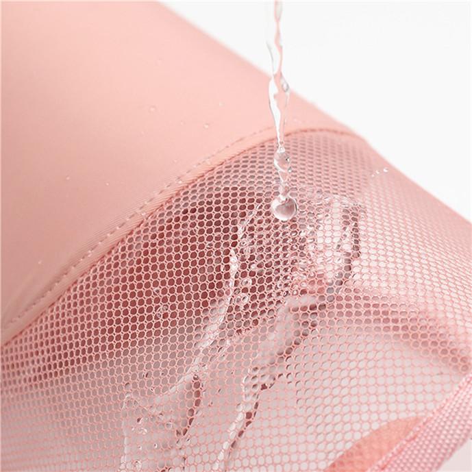 Portable Women Makeup Brush Travel Stand Up Case Multifunctional Mesh Makeup Organizer Zipper Cosmetic Bag