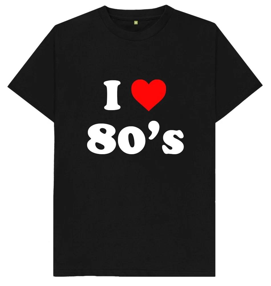 I Love 80s Party Disco Fancy Dress T Shirt S