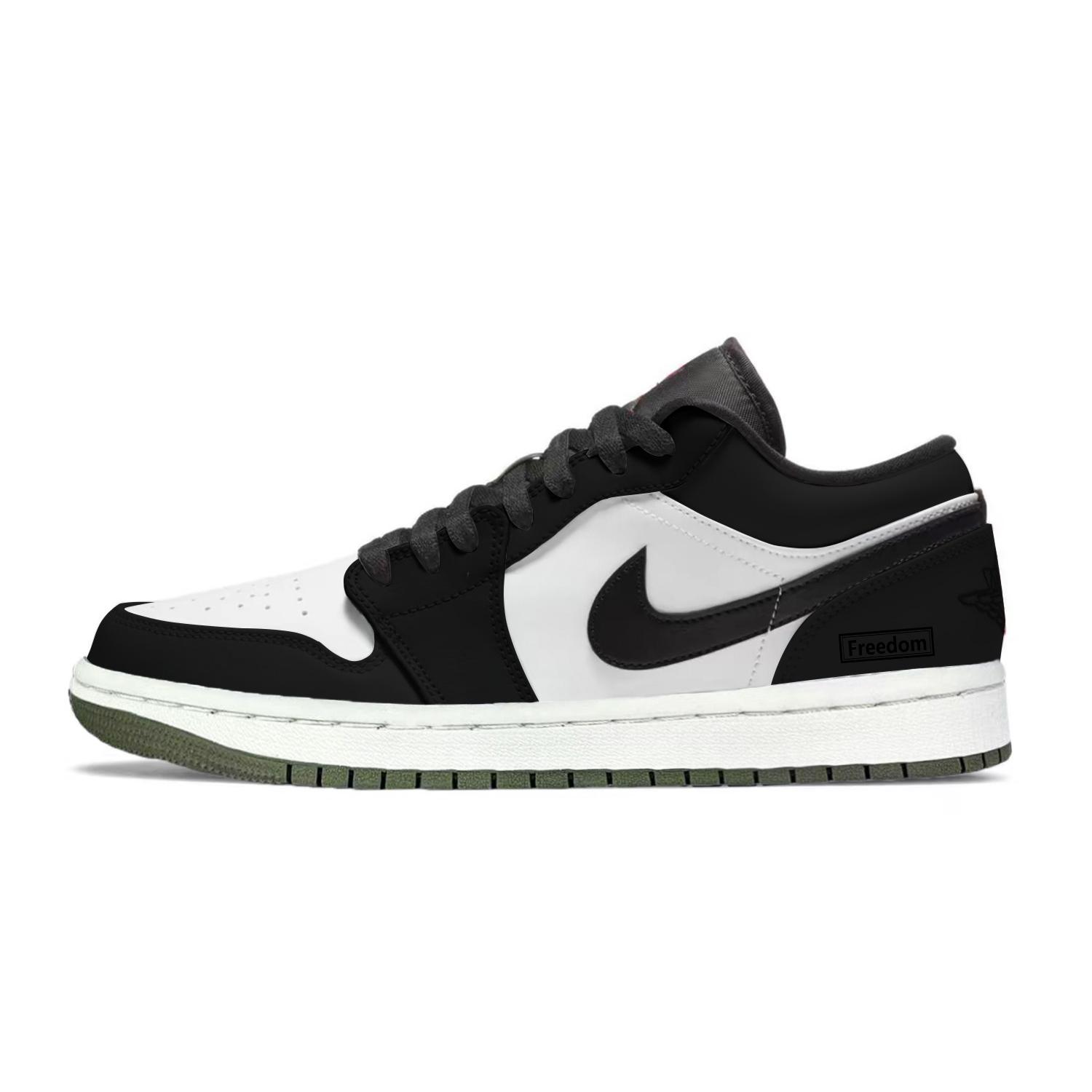 

Jordan Air Jordan 1 Black White Abrasion Resistant Low top Vintage Basketball Shoes Unisex 553558-092(Team701-F) 36.5