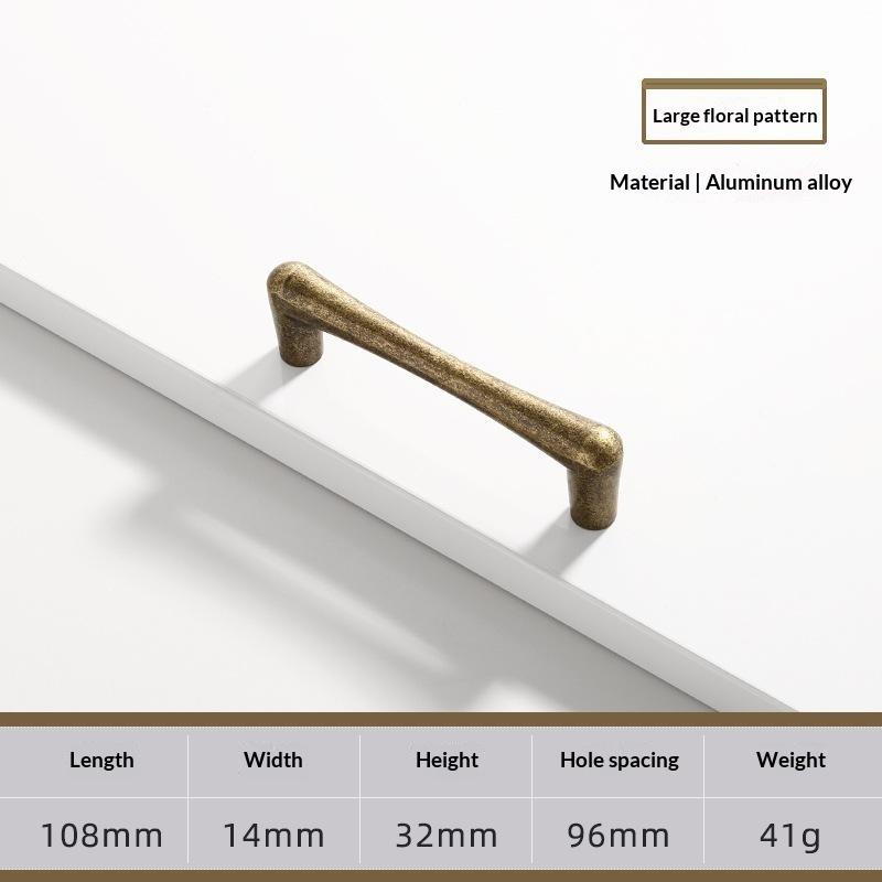 Vintage And Minimalist Antique Nickel Color Copper Brown Furniture Handles Cabinets Drawers Wardrobes Door Handles