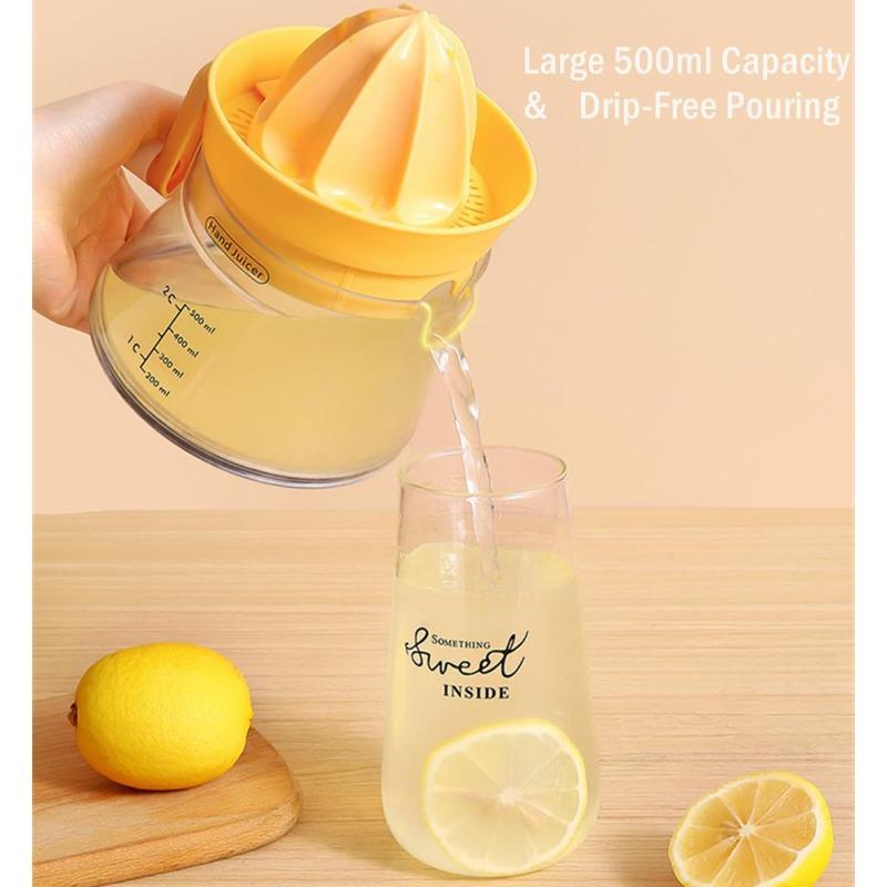 Multi Functional Fruit Juicer Orange Juicer Manual Squeezer with Built-in Measuring Cup Non-Slip Silicone Handle juicers