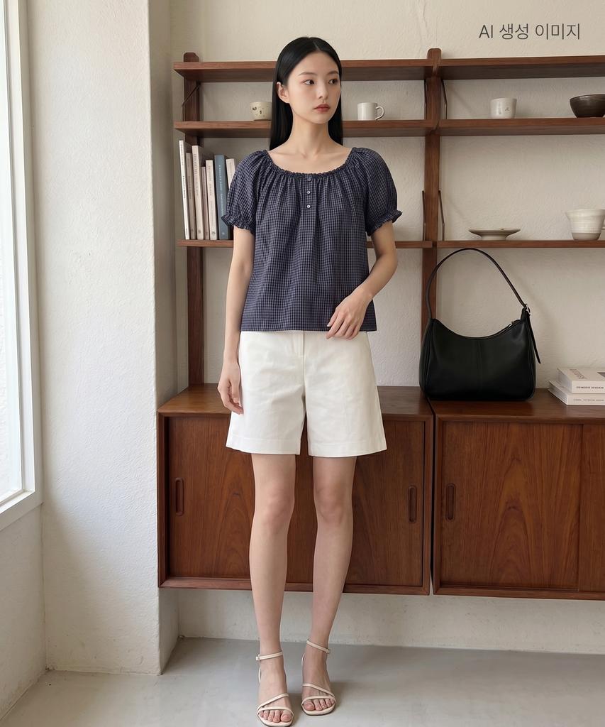 ROEM Belted Cotton Shorts Rmtwg25R16