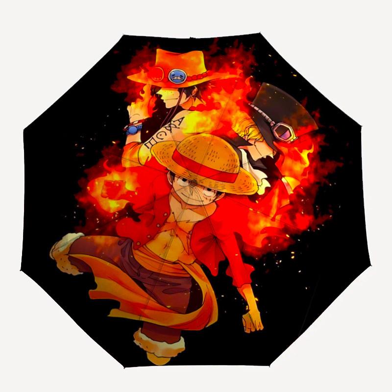 1 Stück One Piece Luffy Automatisches Öffnungs-/Schließschirm - Kompakter Reiseschirm, Perfekt für Damen & Herren - Ideales Geburtstags-/Weihnachtsgeschenk, 197
