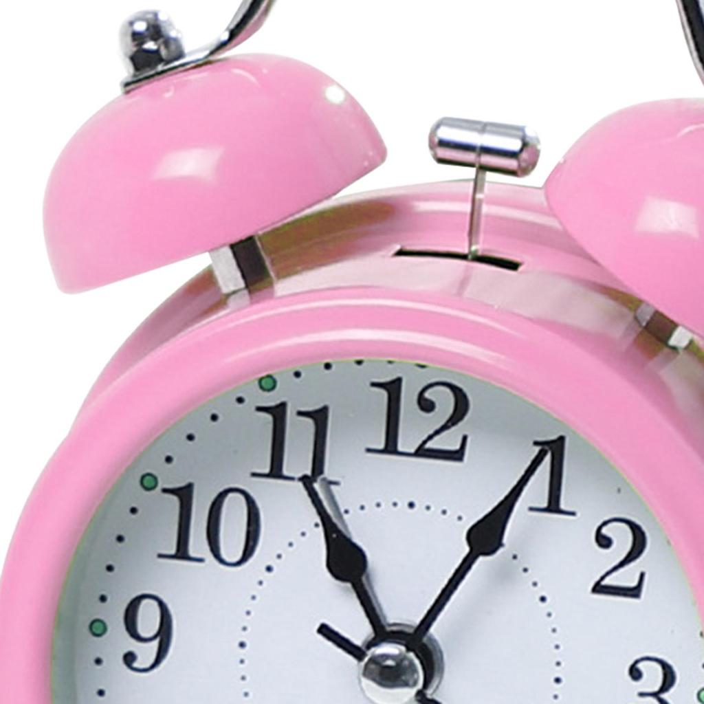 Alarm Clock Non Ticking with Night Light No Noise Retro Analog Clock for Bedroom Bedside Table Deep Sleepers Teenagers Adults