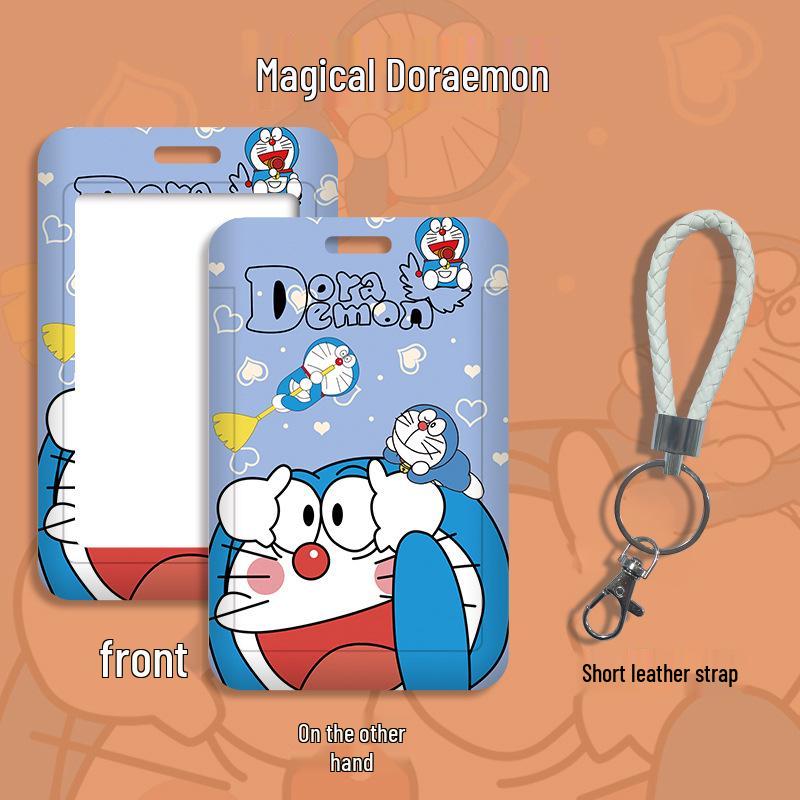 Cartoon Campus ID Holder with Lanyard for Students: Access Card, Meal Card, Bus/Subway Badge