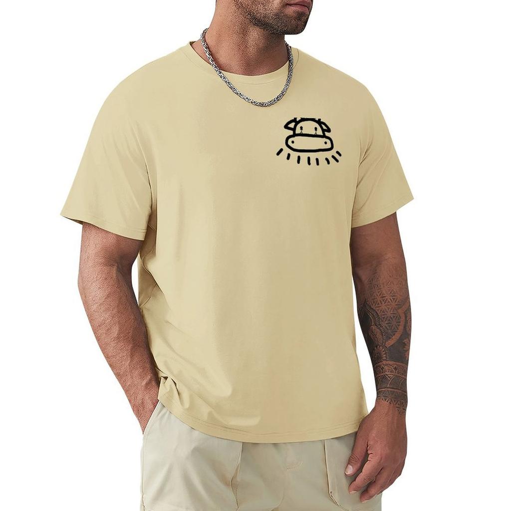Ufo Cow T-Shirt Funnys Plus Sizes Oversized T Shirt Shirts Graphic Tee Men