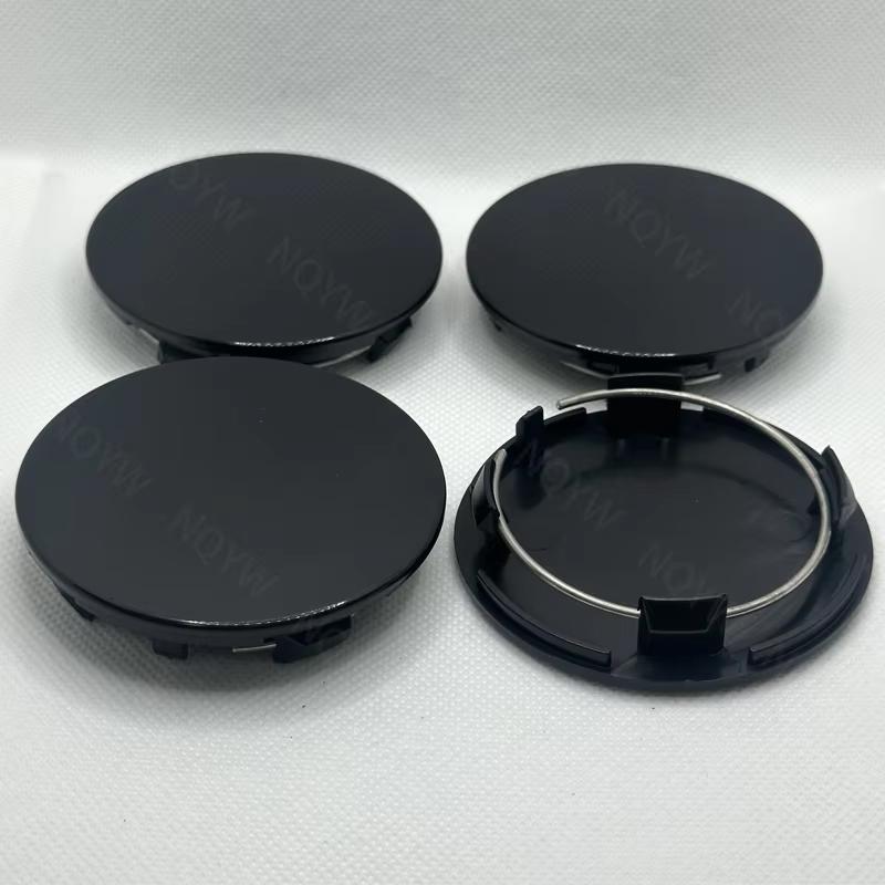 4Pcs/Set 70mm Car Wheel Center Caps Car Rim Hubcap Cover Black Silver ABS Hubcap Dust-proof Covers Car Modification Accessories