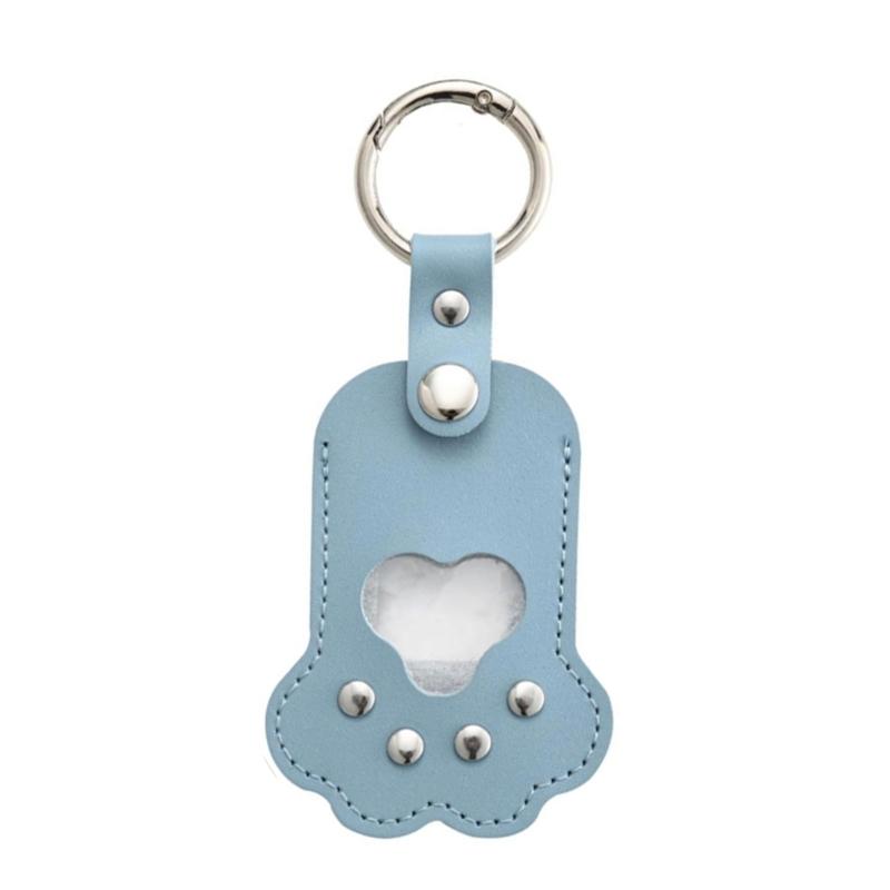 Pet Furs Memorial Keychains Dog Cats Hair Keepsakes Holder Engraved Pet Loss Gift Pet Hair Container Keyring Keepsakes