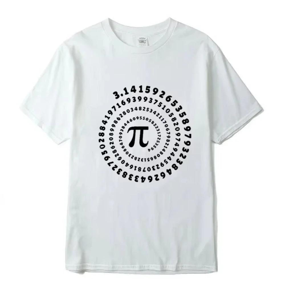 2025 Men's High Quality 100_ cotton funny pi design print summer loose o-neck men tshirt short sleeve t-shirt male tees tops