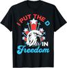 Retro I Put the D In Freedom Funny 4th of July Tee Unisex T-Shirt