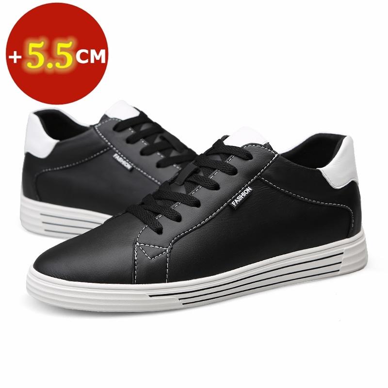 Men Height Increasing Shoes Soft Elevator Shoes Cow Leather Casual Sneakers For Male Lift Increased Insole Taller Shoes