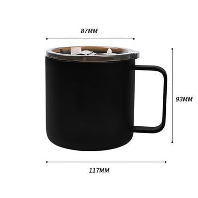 Isolierter Kaffeebecher mit Deckel Doppelwandiger Vakuum-Kaffeebecher mit Griff Premium Thermischer Reise-Kaffeebecher