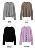 Lekasha 100% Pure Cashmere Loose Round Neck Cardigan Sweater Coat