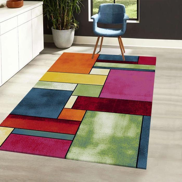Tapis moderne - 240x340 cm - BRILLANCE GEOMETRIQUE Multicolore - Polypropylène - UN AMOUR DE TAPIS