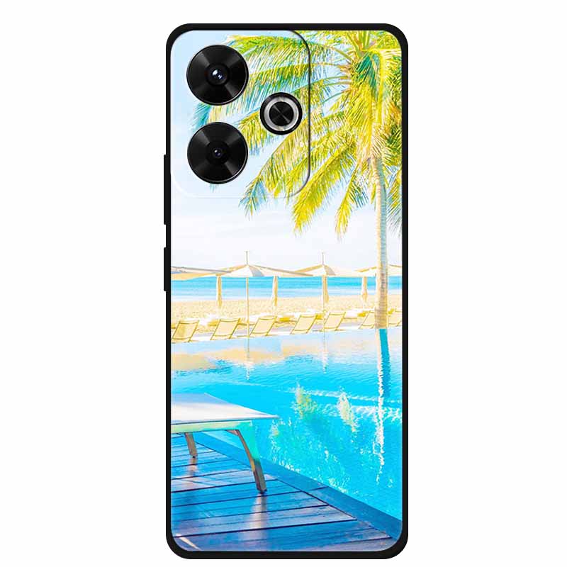 Fashion Cover For Xiaomi Poco M6 Pro Girly Case For Funda Poco M6 Coque Soft Silicone Phone Case Xiaomi Poco M6 Pro Protector