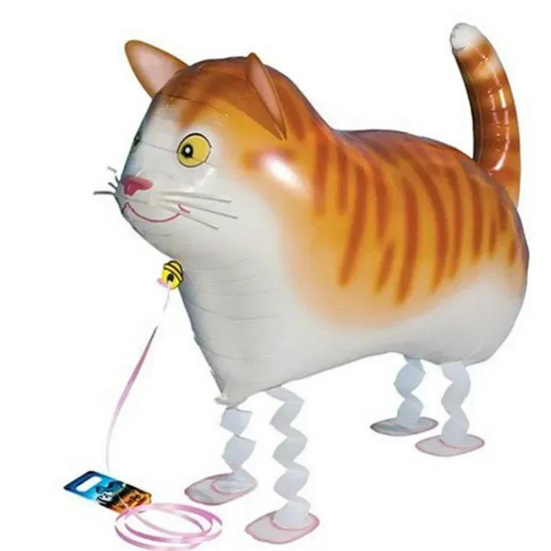 Cute Walking Animals Foil Balloons Pet Cat Giraffe Dinosaur Frog Walk Helium Balloon Baby Shower Birthday Party Decorations 2025