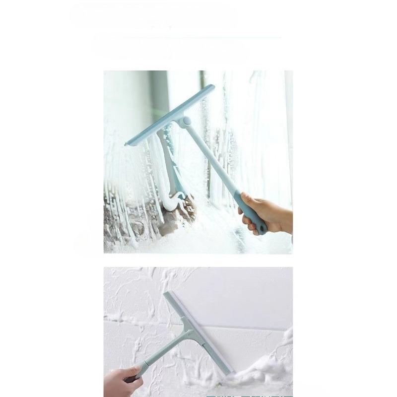 Glass Scraper, Window Cleaner, Household Window Cleaning Brush, Dining Table, Bathroom Wiper, Short Handle, Single-sided Glass Scraper, Net.