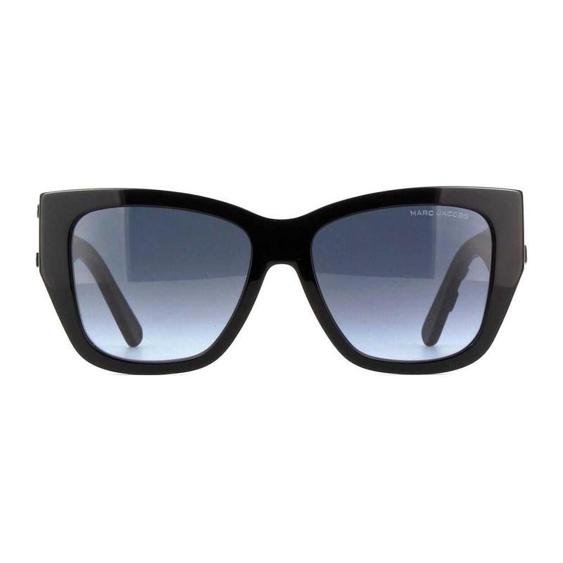 Marc Jacobs Temple Logo Acetate Square Sunglasses Men's Black MARC739S08A9O