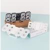 3D Smart Stereo LED Alarm Clock with Voice Control - Korean Style Wall & Table Clock