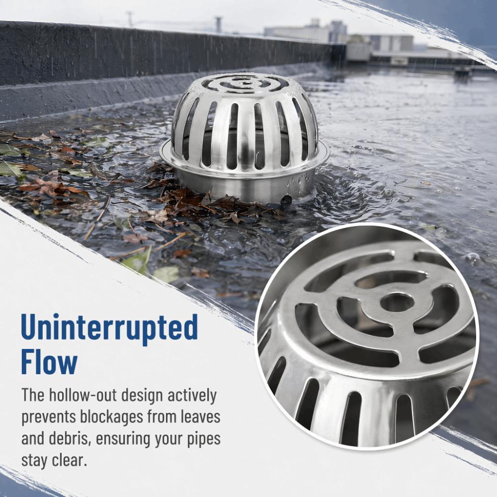 Dome Design Floor Drain Cover 304 Stainless Steel Downspout Strainer Durable Drain Cover  Home