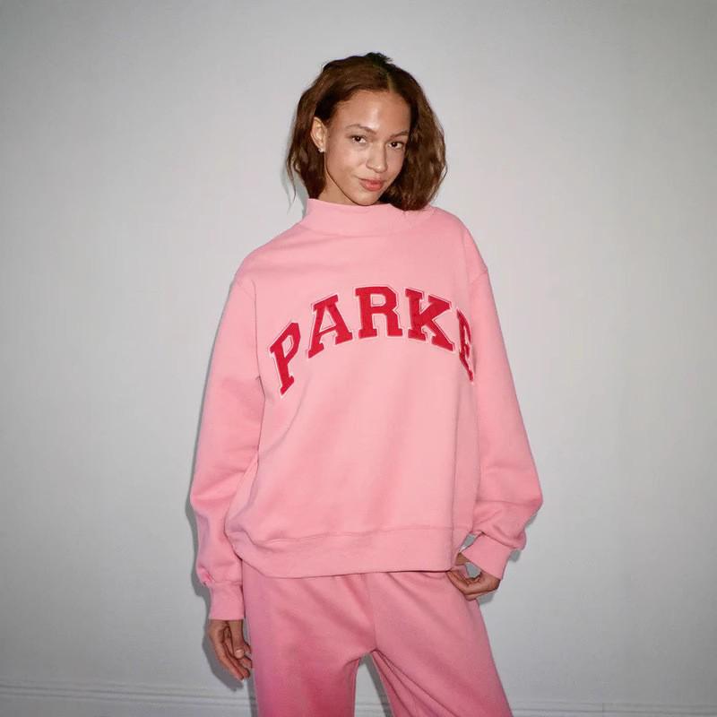 Cross-Stitch Half-High Collar Round Neck Sweatshirt - Simple, Comfortable, for Everyday Life.