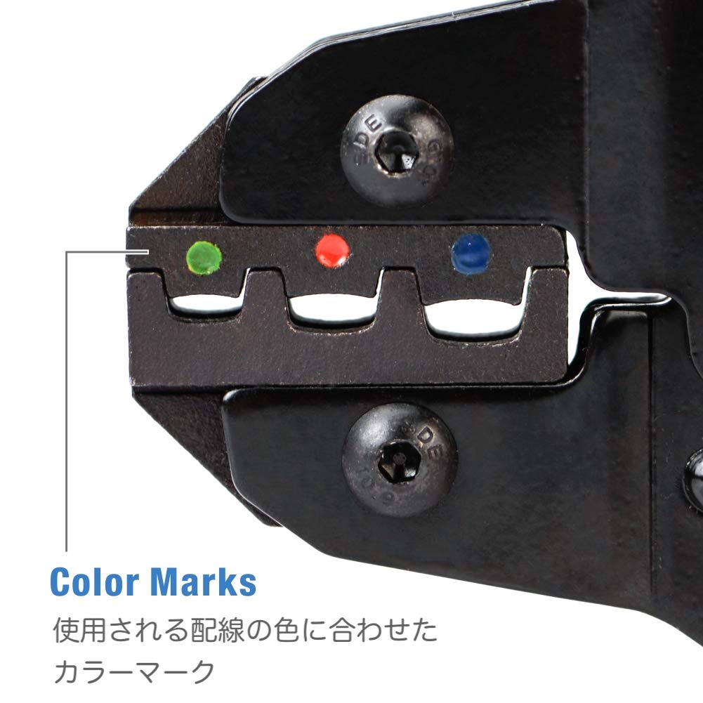 IWISS Insulated Crimp Crimping End Sleeve Crimping Tool with Crimp SN-02C Terminals, Pliers, Marks, 0.25-2.5mm²