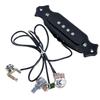 Pre-wired 4 String Single Coil Soundhole Pickup Harness with Volume &Tone Pots for Electric Guitar