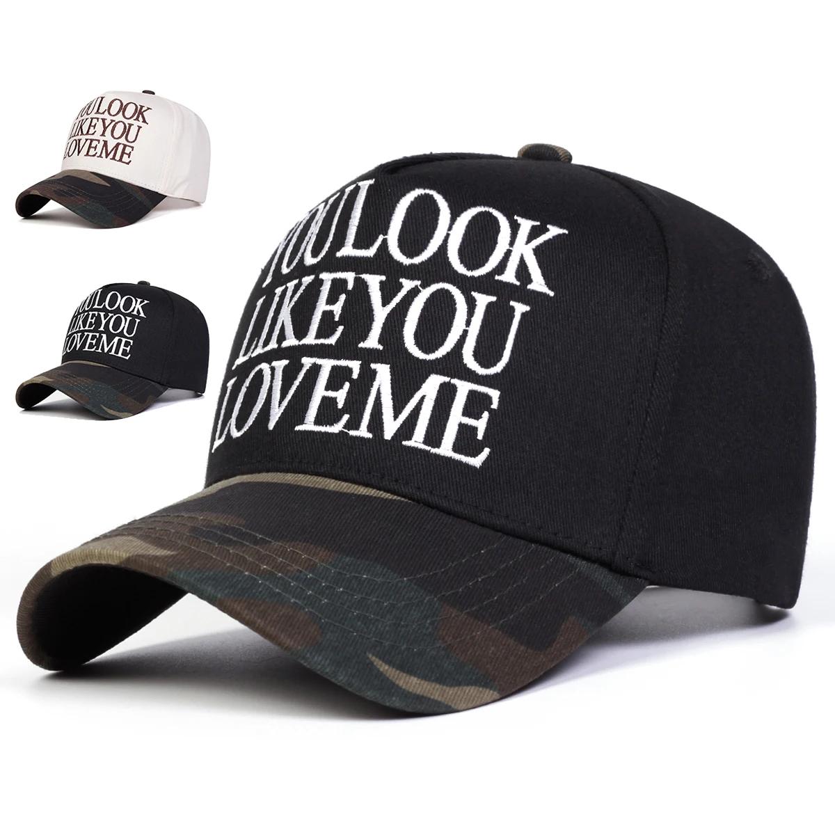 Yiran Bag Women's Unisex You Look Like You Love Me Embroidery Baseball Caps Outdoor Adjustable Spring And Autumn Casual Sunscreen Hat