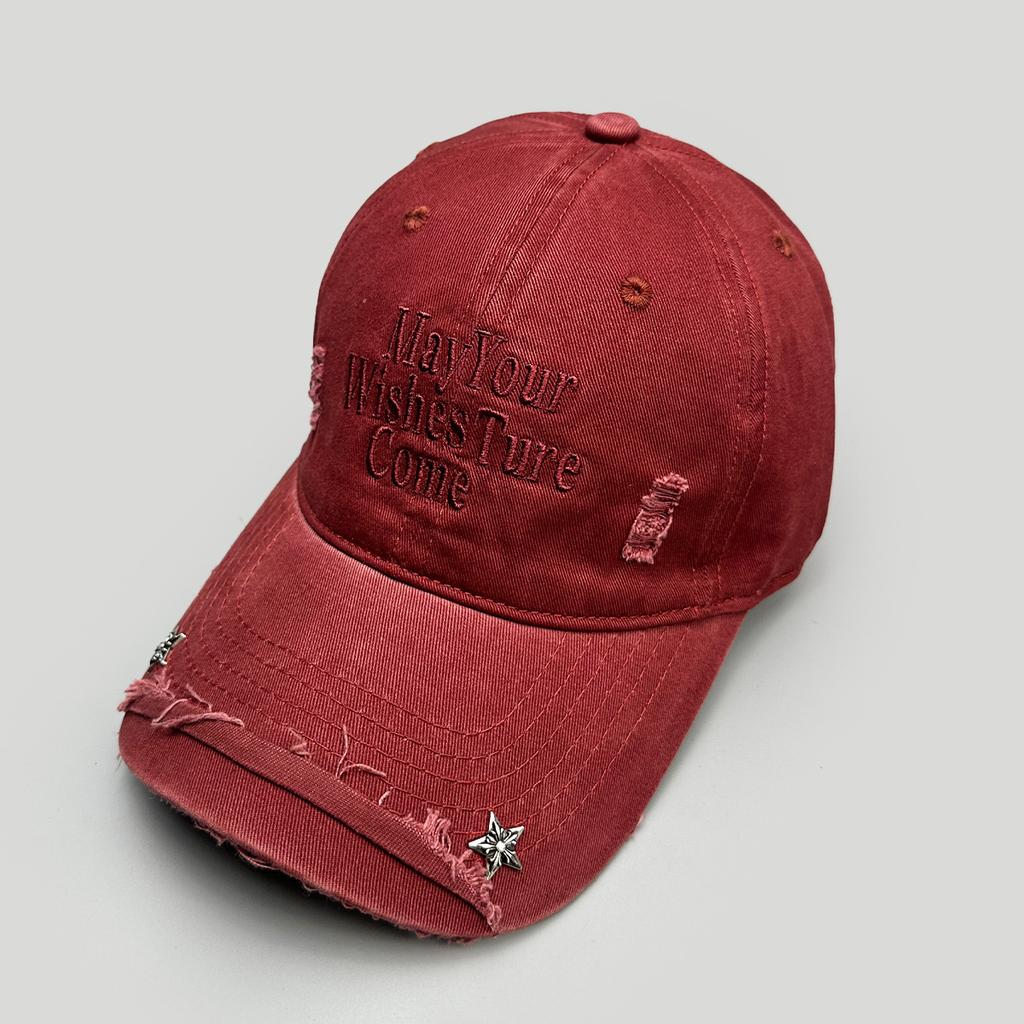 Spring And Autumn Cave Wind Star Rivet Embroidery Letter Baseball Cap Men'S And Women'S Shade Personality Street Cap