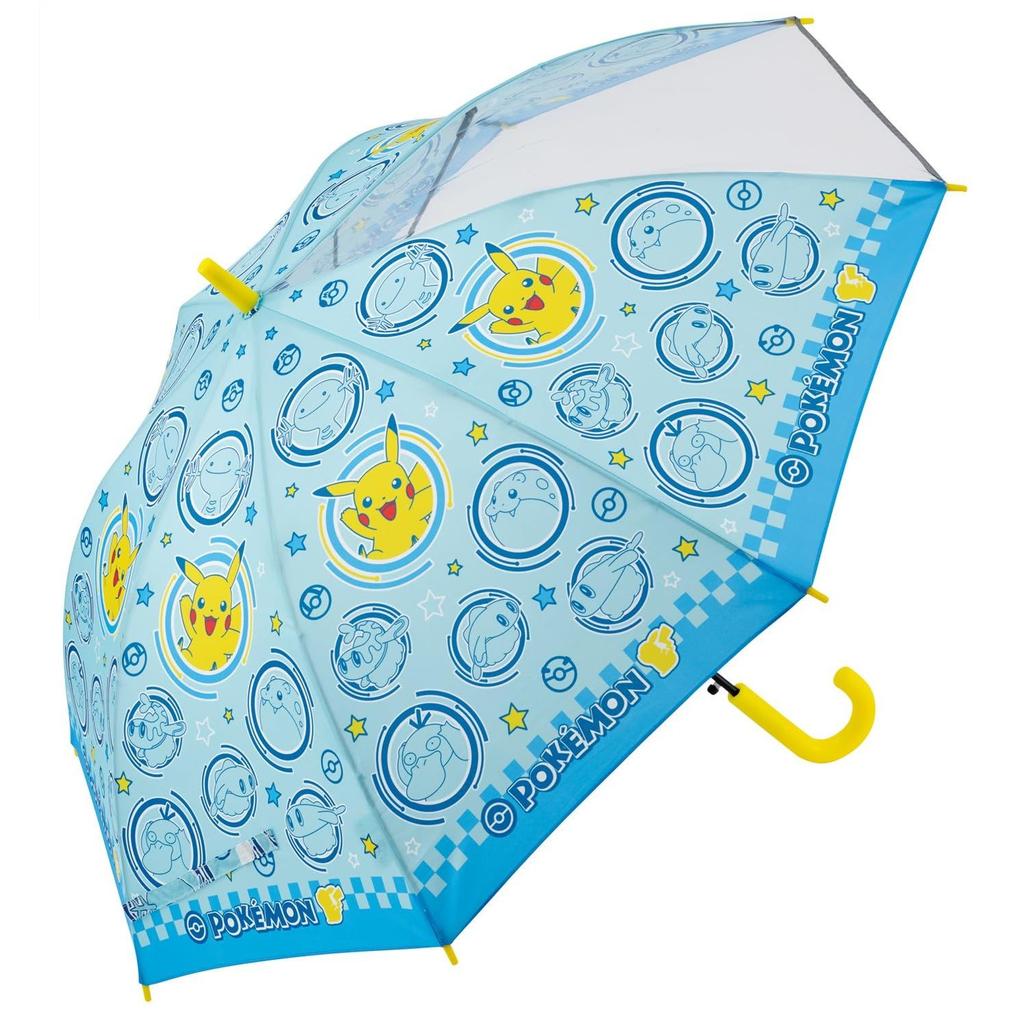 Skater childrens umbrella 55cm Pokémon 2025 ages 9-10 approximately 125-135cm elementary school student transparent window visibility one-touch jump 8