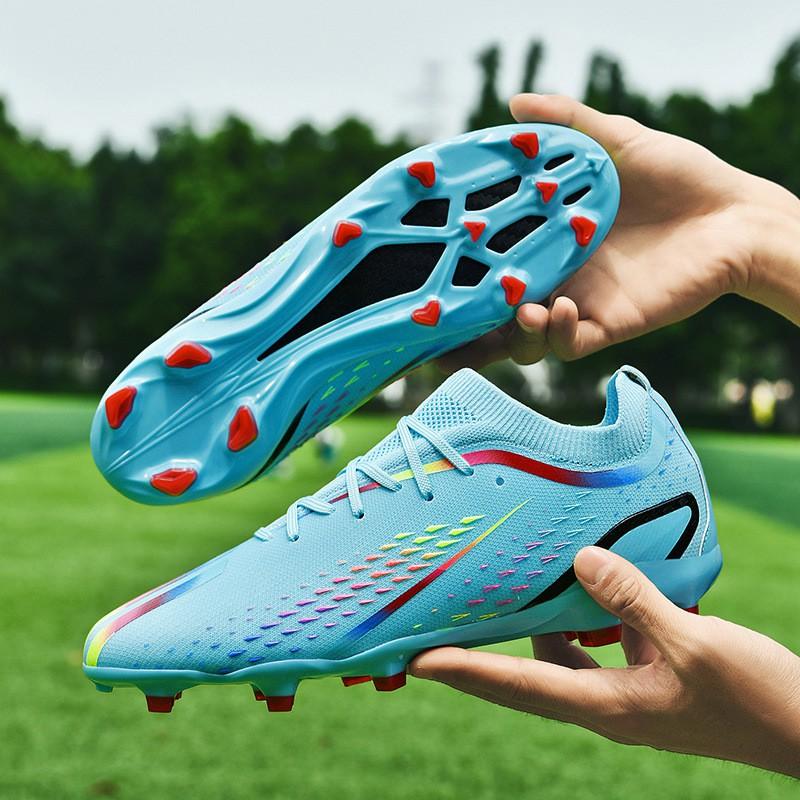 Youth Adult Soccer Cleats TF AG Studs Turf Grass Field Training Match Lightweight Low-Cut Football Shoes