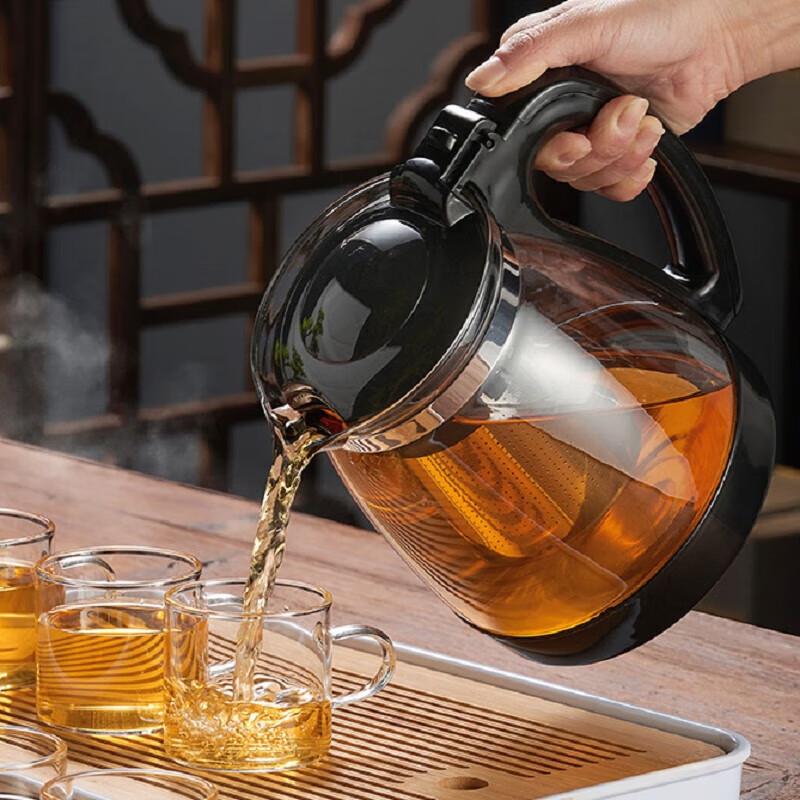 2000ml Heat-Resistant Glass Teapot & Water Pitcher with Infuser