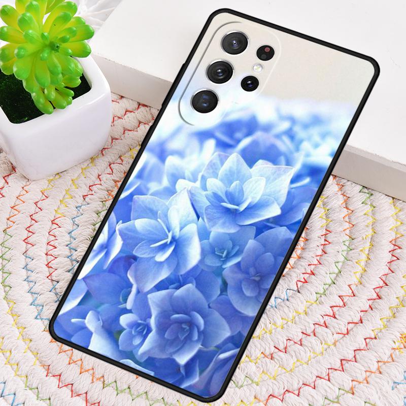 Blue Flower Phone Case for Samsung Galaxy note 10 pro S26 Ultra S23 S24 FE S25 S21 S22 PLUS shockproof Cove