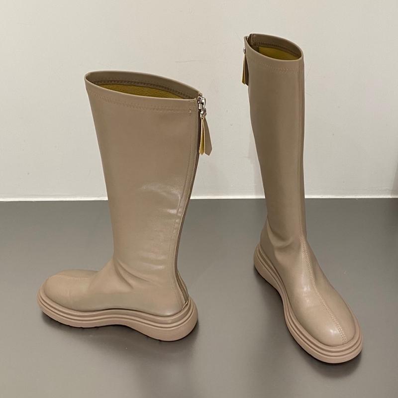 Fashion Flats Women Knee High Boots Designer Cozy Winter Shoes Fashion Dress New High Boots Woman 2025 Goth Chelsea Botas Ladies Shoes