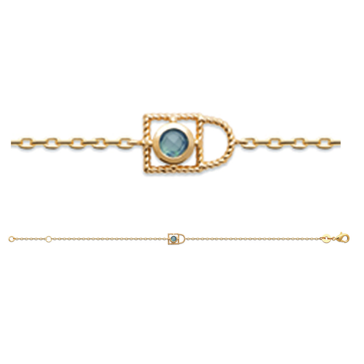 

Les Trésors De Lily [R5793] - Позолоченный браслет Cadelock золотой лабрадорит - 18 см 9x6 (замок)