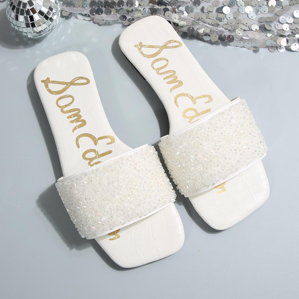 

[Внешняя торговля] Модная верхняя одежда для выхода в свет на плоской подошве, шлепанцы-мюли в нише фей, на толстом каблуке, крутые шлепанцы, женские 43